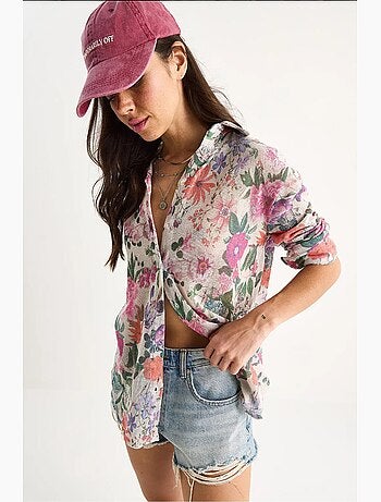 Chemise d'été en tricot à imprimé numérique lucci