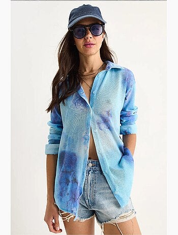 Chemise d'été en tricot à imprimé numérique lucci