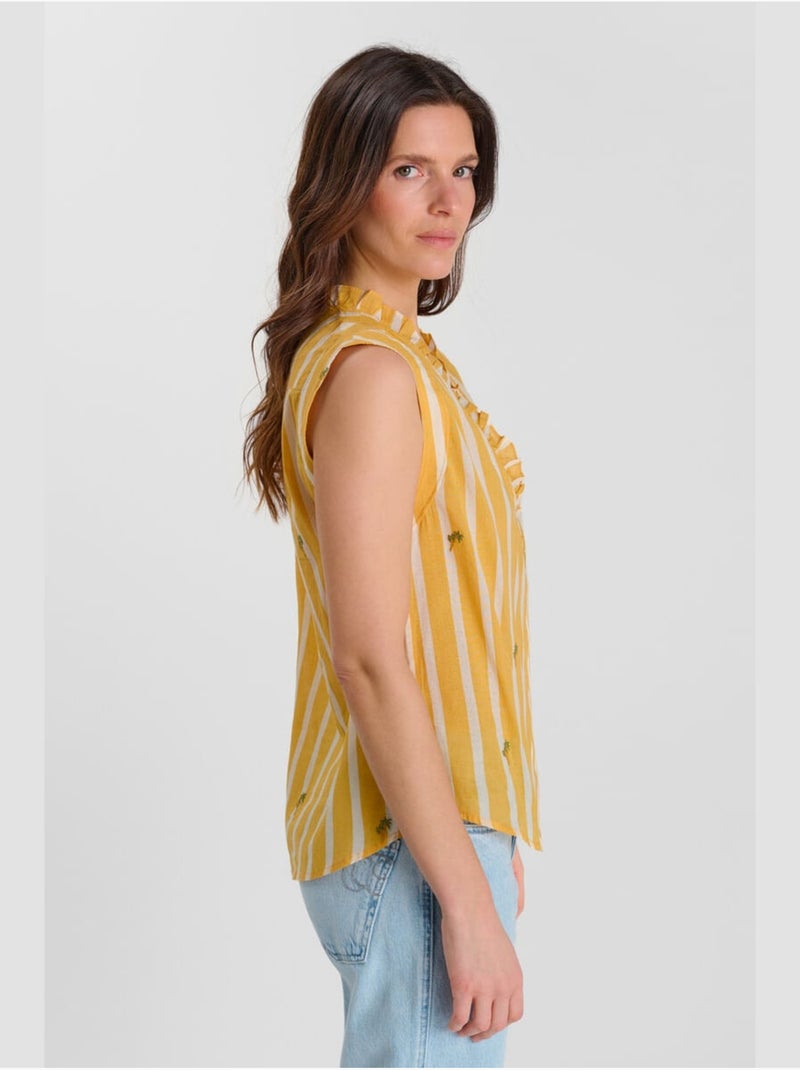 Chemise DINA 'Le Temps Des Cerises' Jaune - Kiabi
