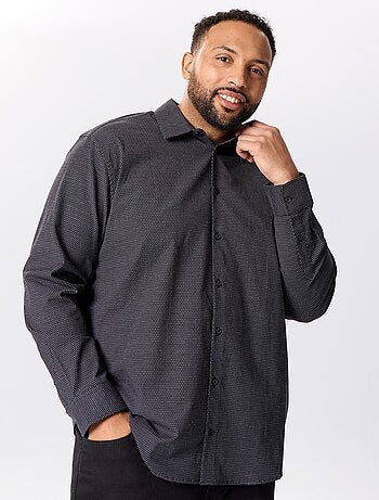 Chemise dobby à motif