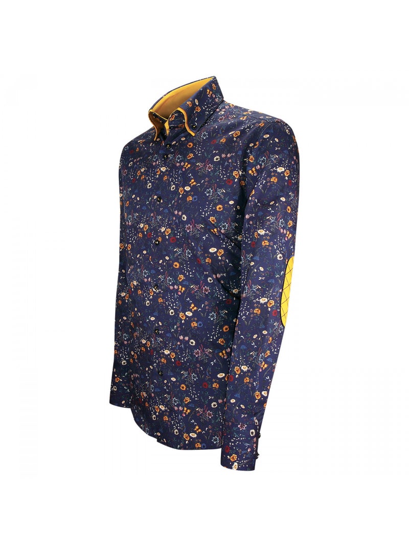 Chemise double col à coudières EROS Bleu - Kiabi