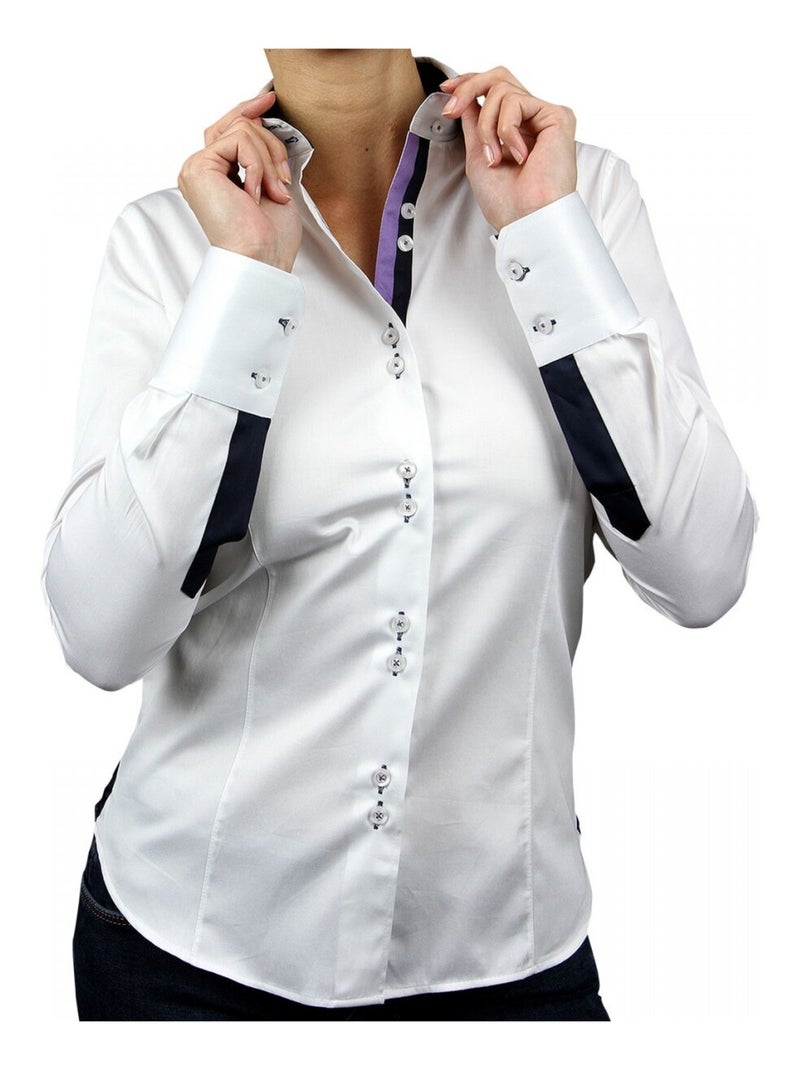 Chemise double col JASPER Blanc - Kiabi