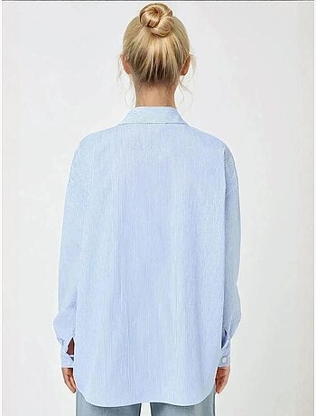Chemise douce à manches longues et coupe régulière à rayures