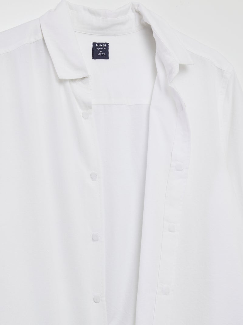 Chemise droite - collection facile à enfiler Blanc - Kiabi