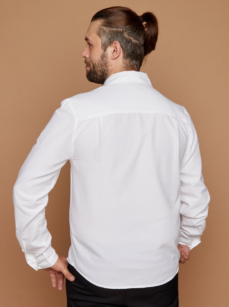 Chemise droite - collection facile à enfiler Blanc - Kiabi