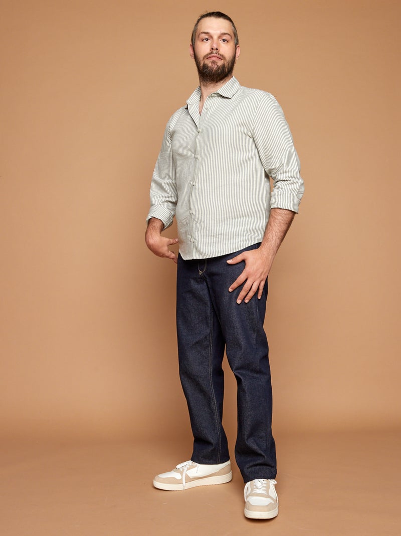 Chemise droite - collection facile à enfiler Vert - Kiabi