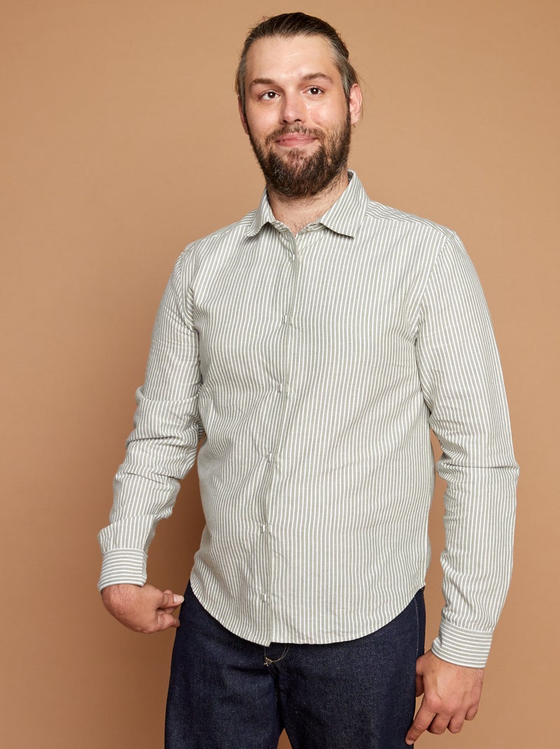 Chemise droite - collection facile à enfiler Vert - Kiabi