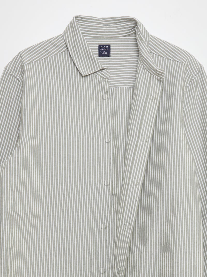 Chemise droite - collection facile à enfiler Vert - Kiabi