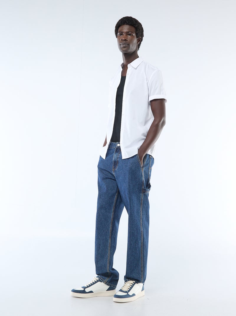 Chemise droite à manches courtes Blanc Homme Kiabi