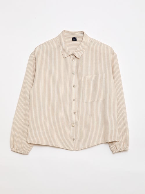 Chemise droite à rayures - Facile à enfiler - Kiabi Chemise droite à rayures - Facile à enfiler - Kiabi