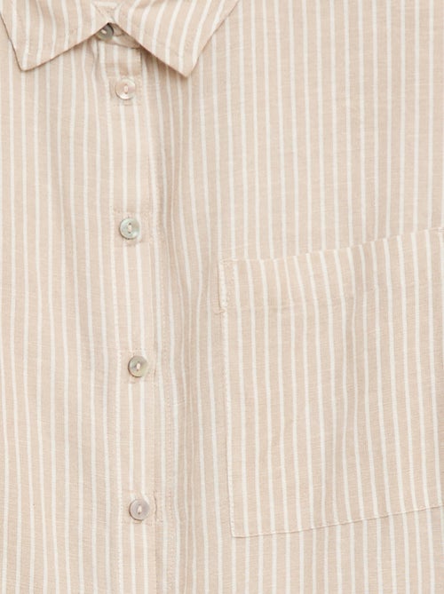 Chemise droite à rayures - Facile à enfiler - Kiabi Chemise droite à rayures - Facile à enfiler - Kiabi