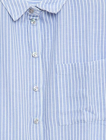 Chemise droite à rayures - Facile à enfiler