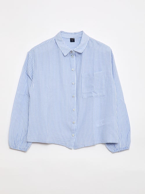 Chemise droite à rayures - Facile à enfiler - Kiabi Chemise droite à rayures - Facile à enfiler - Kiabi