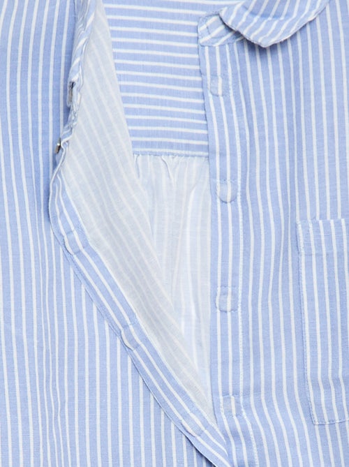 Chemise droite à rayures - Facile à enfiler - Kiabi Chemise droite à rayures - Facile à enfiler - Kiabi
