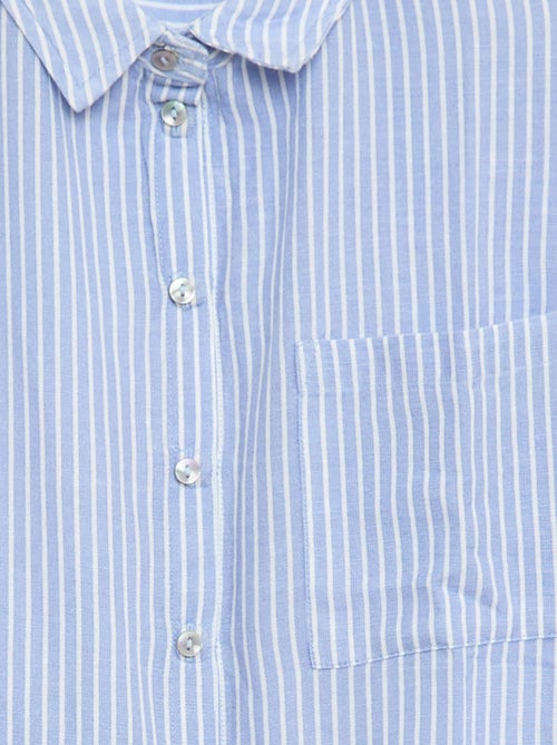 Chemise droite à rayures - Facile à enfiler - Kiabi Chemise droite à rayures - Facile à enfiler - Kiabi