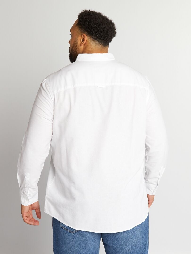 Chemise droite avec poche blanc - Kiabi