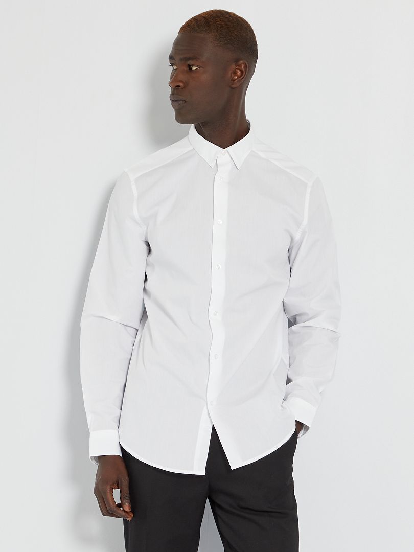Chemise droite blanche blanc - Kiabi