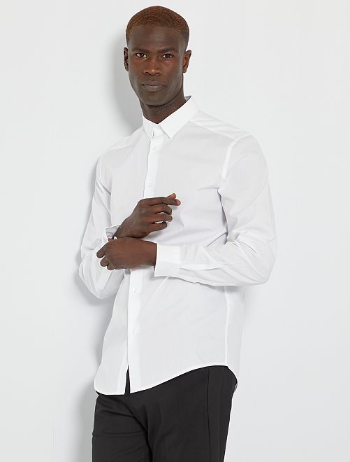 Chemise droite blanche - Kiabi