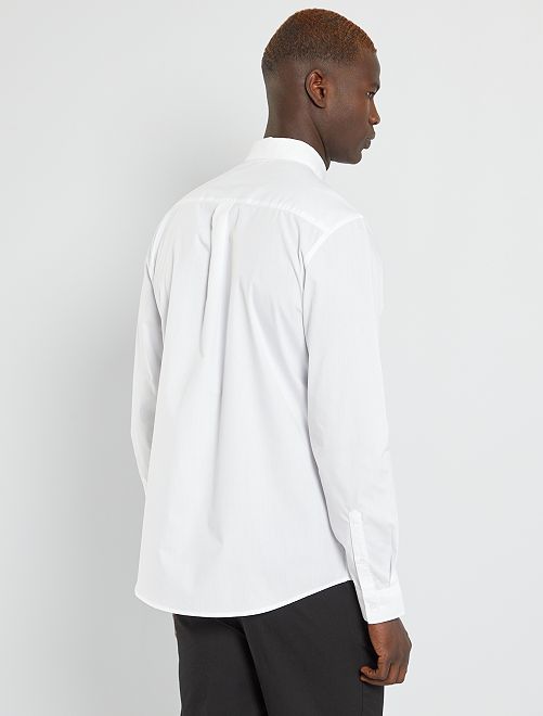 Chemise droite blanche - Kiabi