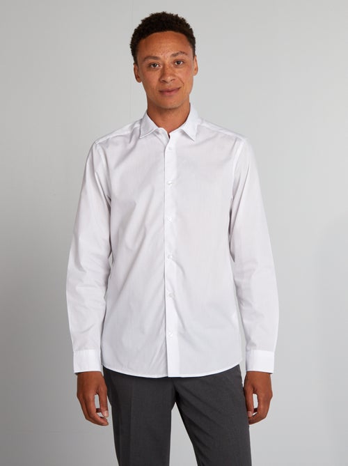 Chemise droite blanche - Kiabi