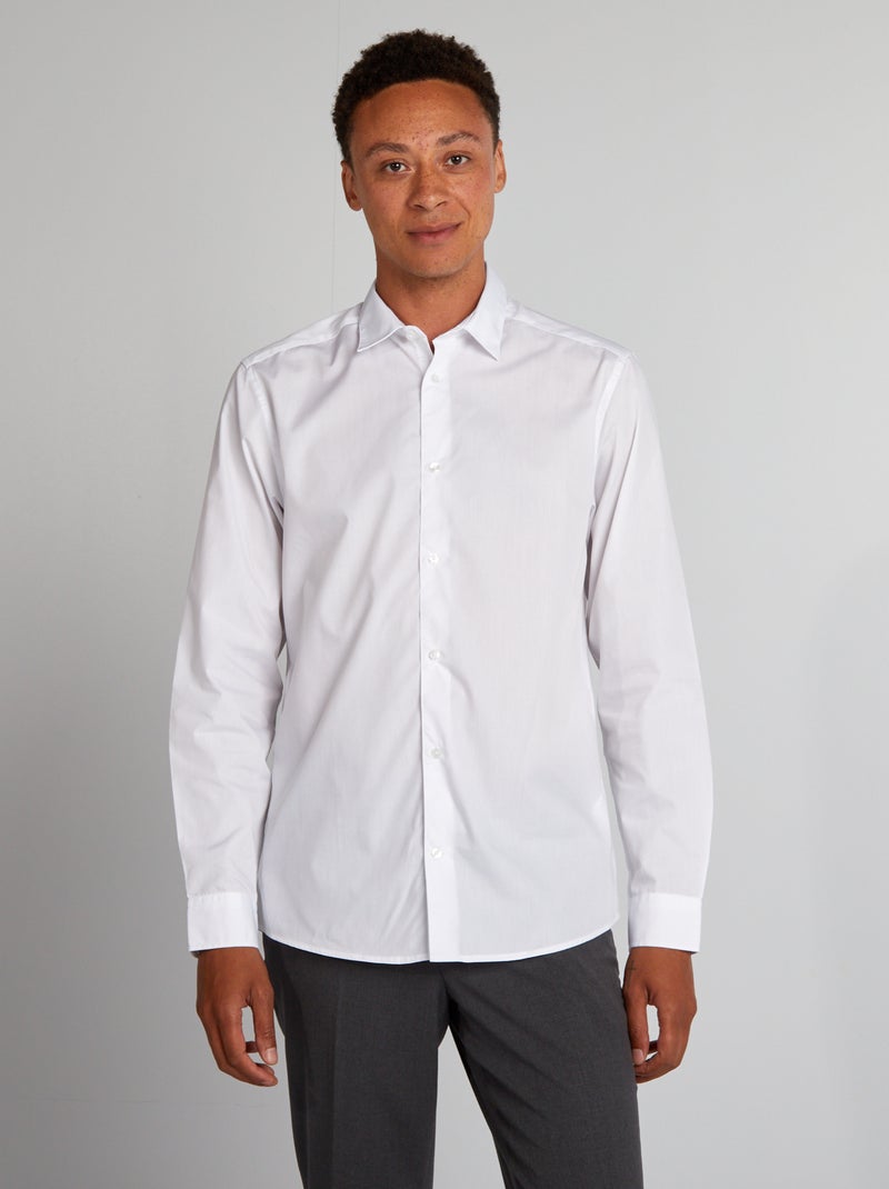 Chemise droite blanche blanc - Kiabi