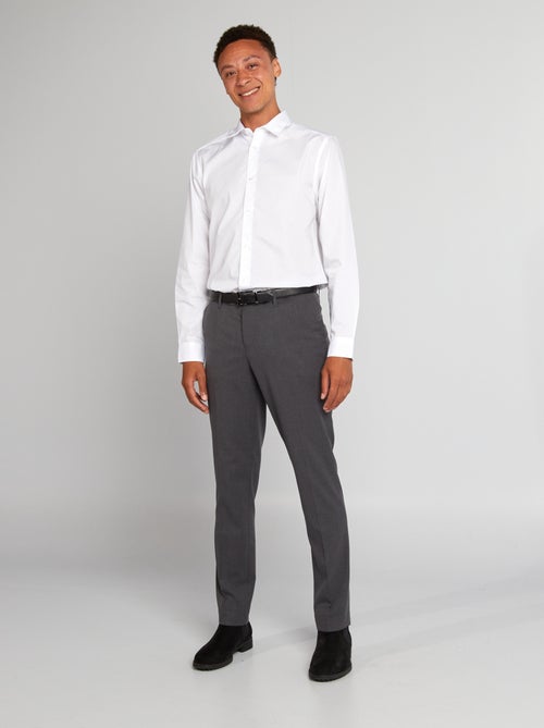 Chemise droite blanche - Kiabi