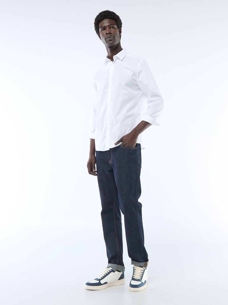 Chemise droite blanche Blanc - Kiabi
