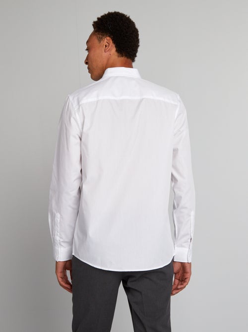 Chemise droite blanche - Kiabi