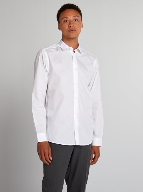 Chemise droite blanche - Kiabi