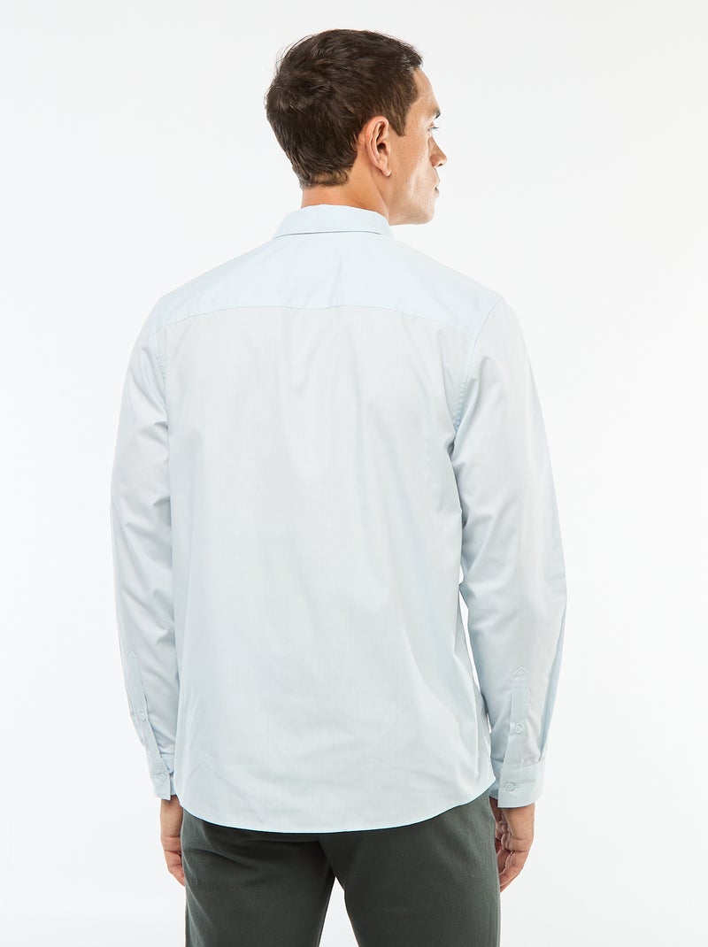 Chemise droite Bleu - Kiabi