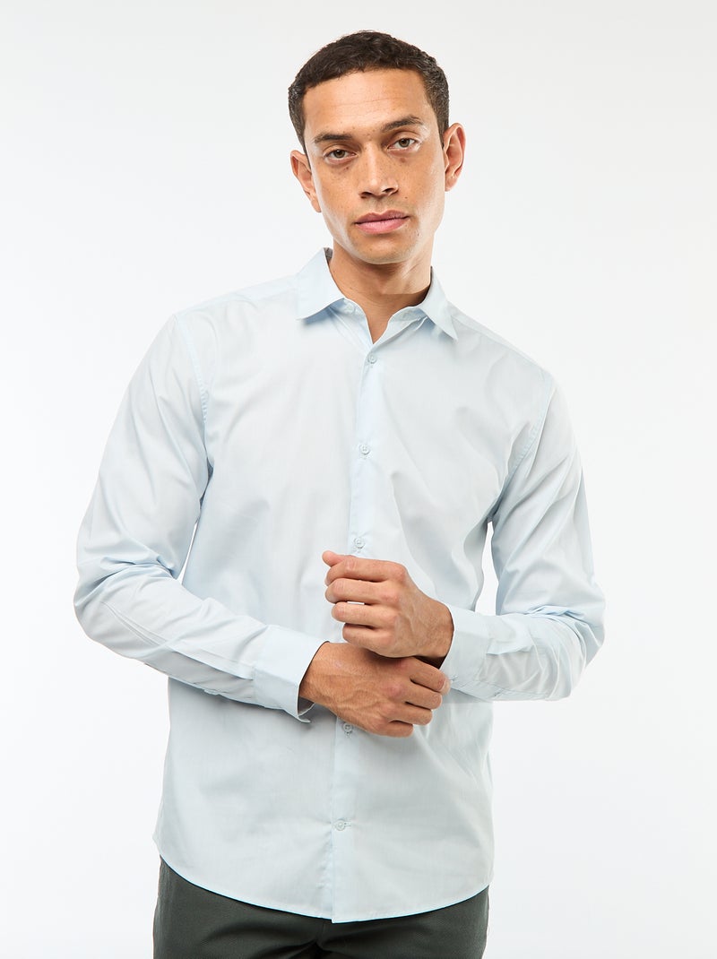 Chemise droite Bleu - Kiabi