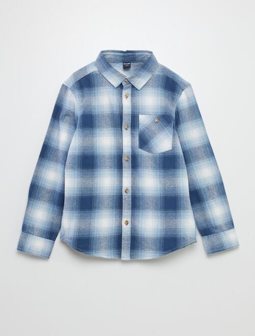 Chemise droite en flanelle - Kiabi