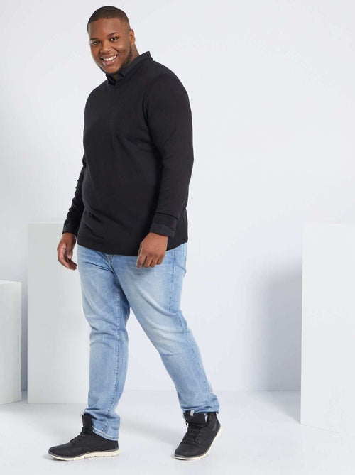 Chemise droite et stretch - Kiabi