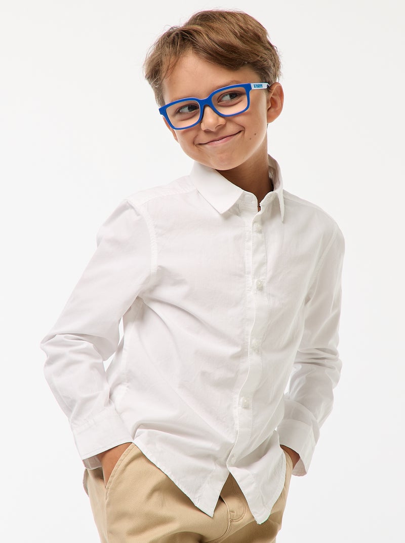 Chemise droite ouverture et poignets aimantés  - So Easy Blanc - Kiabi