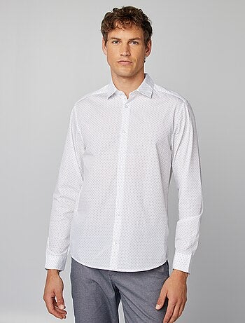 Chemise droite/regular à pois