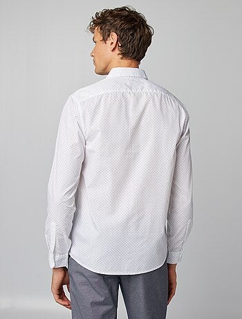 Chemise droite/regular à pois