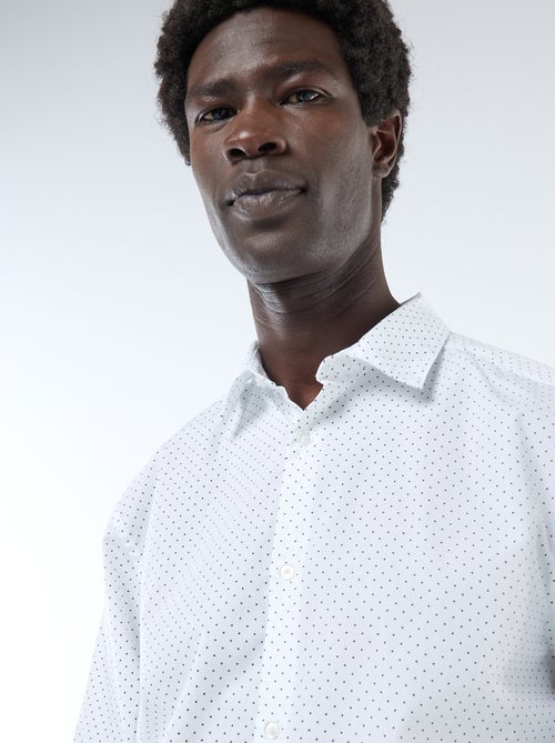 Chemise droite/regular à pois - Kiabi Chemise droite/regular à pois - Kiabi
