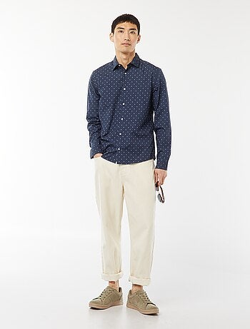 Chemise droite/regular à pois