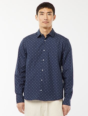 Chemise droite/regular à pois