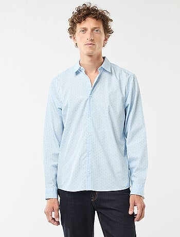 Chemise droite/regular à pois