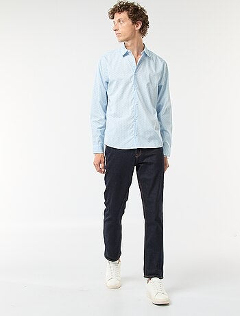 Chemise droite/regular à pois
