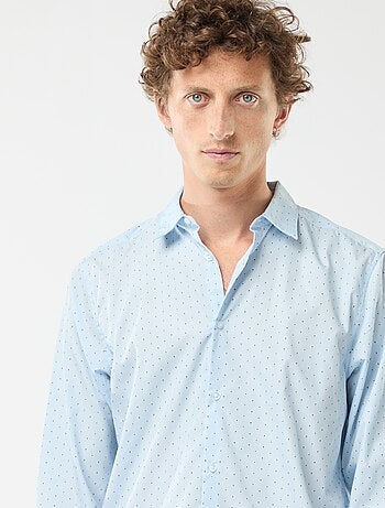 Chemise droite/regular à pois