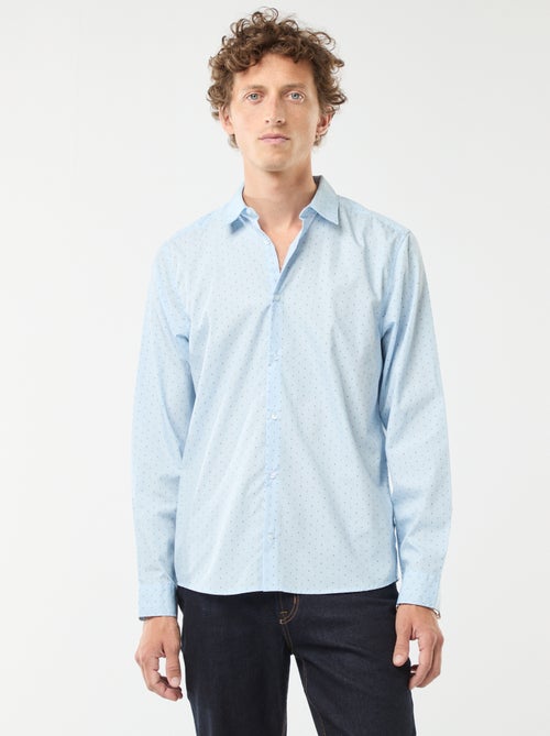 Chemise droite/regular à pois - Kiabi Chemise droite/regular à pois - Kiabi
