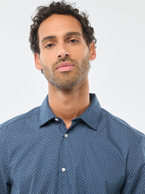 Chemise droite/regular à pois - Kiabi