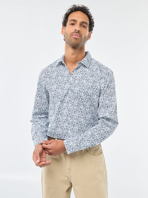 Chemise droite/regular à pois - Kiabi