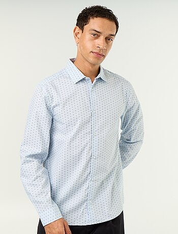 Chemise droite/regular à pois