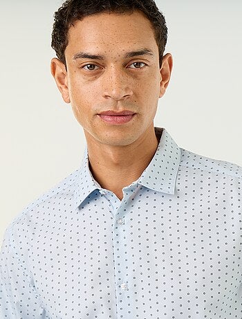 Chemise droite/regular à pois