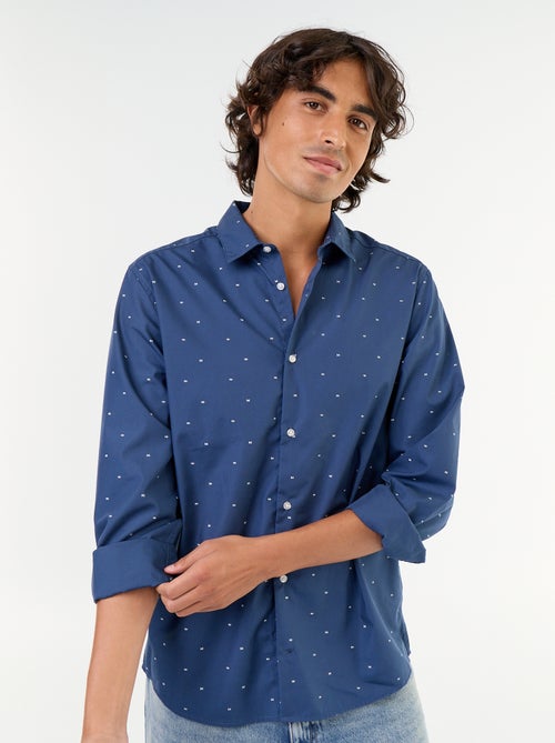 Chemise droite/regular à pois - Kiabi