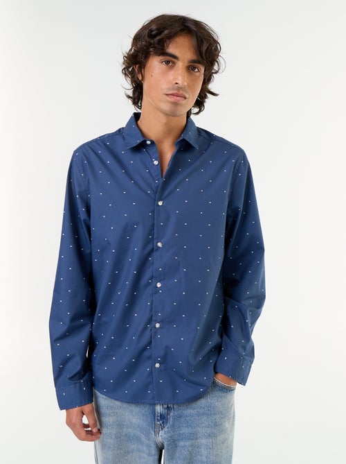 Chemise droite/regular à pois - Kiabi