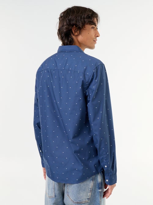 Chemise droite/regular à pois - Kiabi